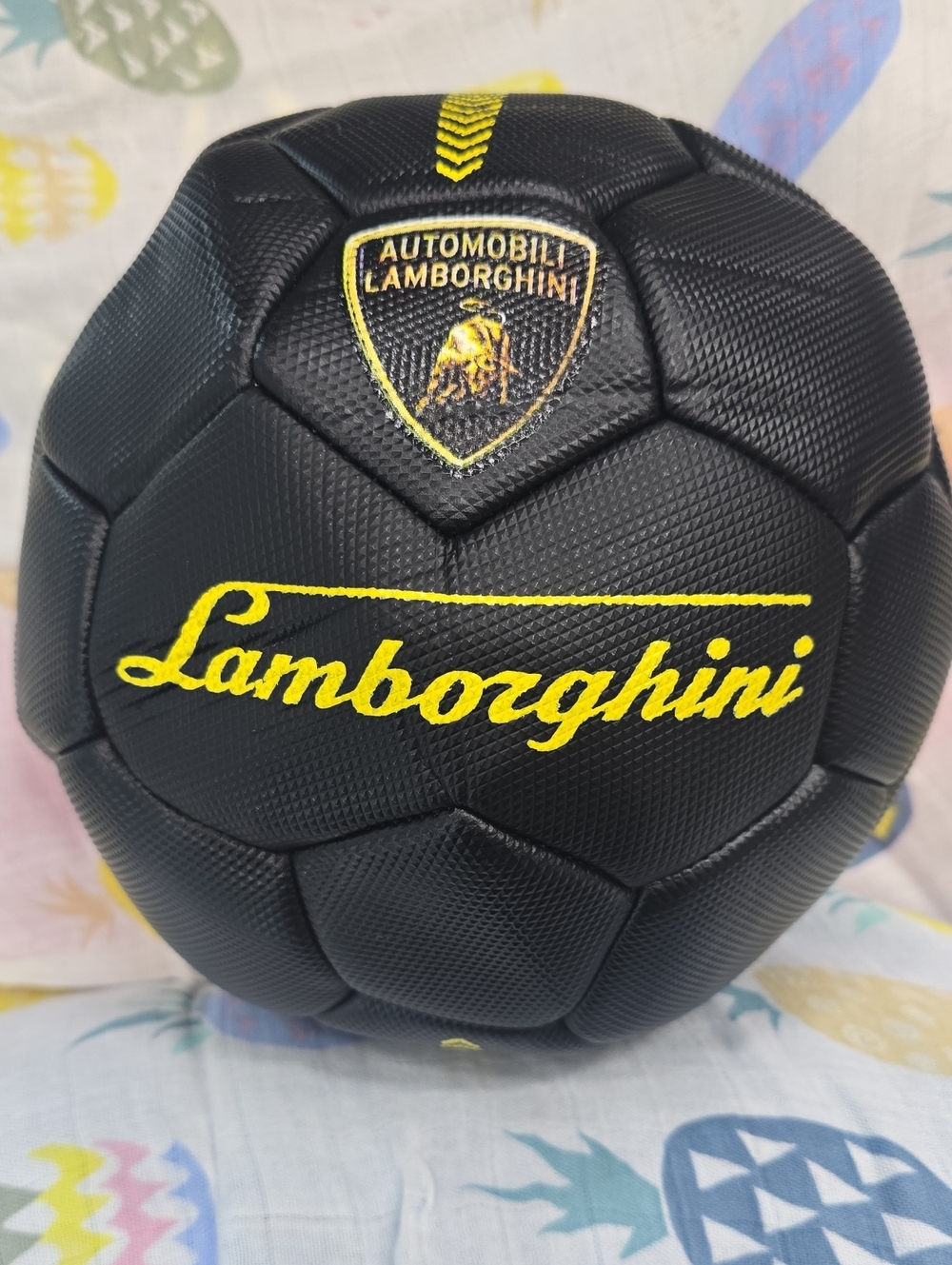 Lamborghini Black & Yellow Soccer Ball Used In Good Condition